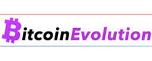 Bitcoin Evolution Logotipo para artículos de compañías financieras y productos